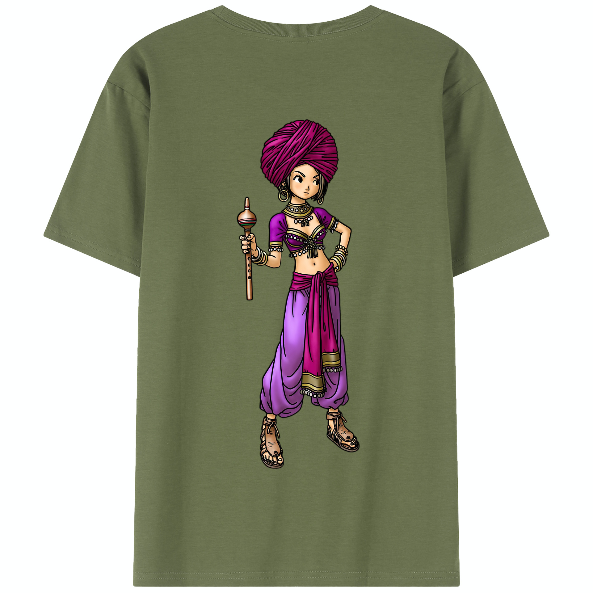 （画像用） ドラゴンクエスト Doragon Kuesuto Dragon Quest 綿100％半袖Tシャツ（背面プリント）